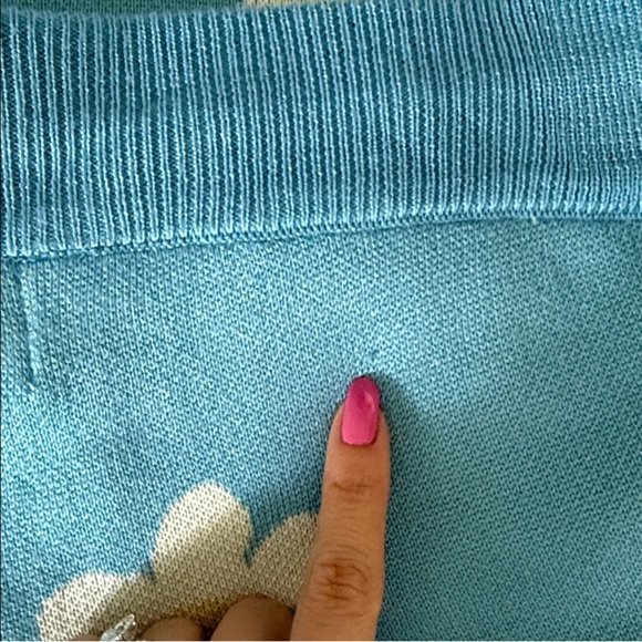 Beach Riot Sky Blue and Cream Knit Top - Picture 11 of 11